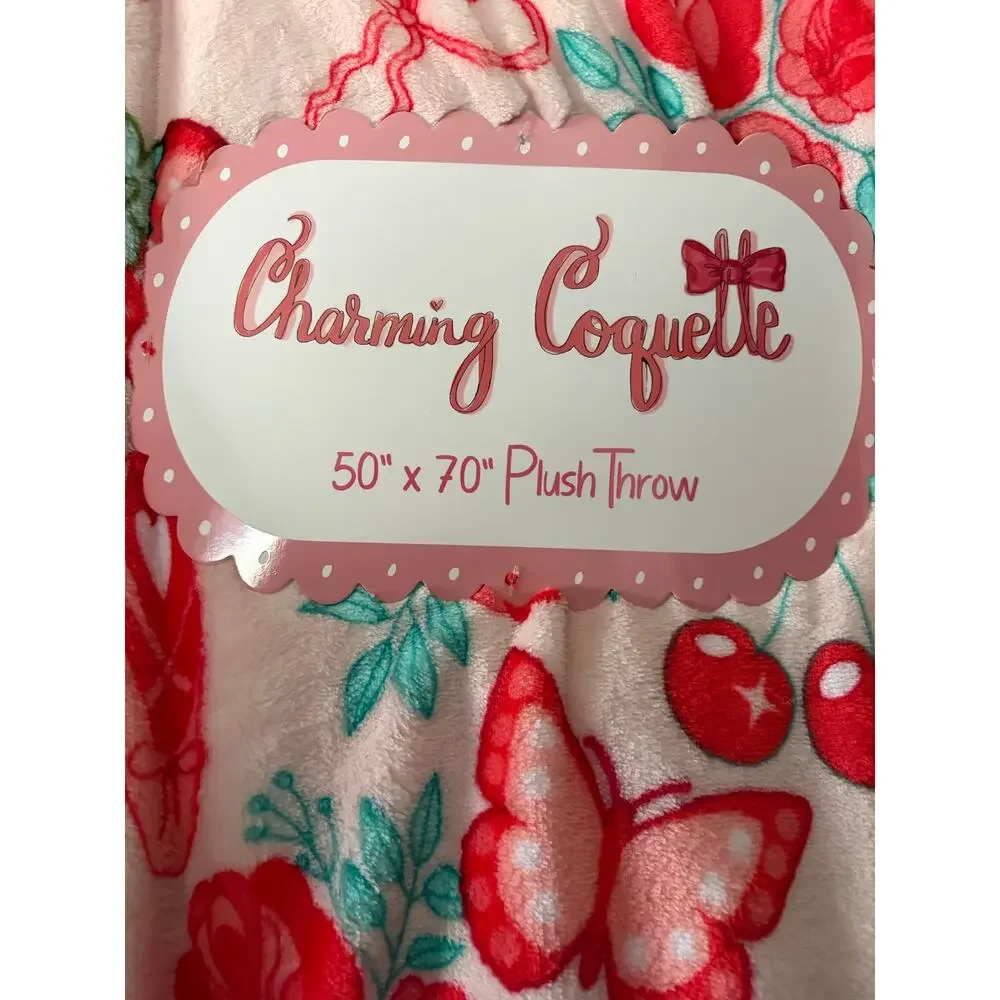 Charming Coquette Plush Throw Blanket 50